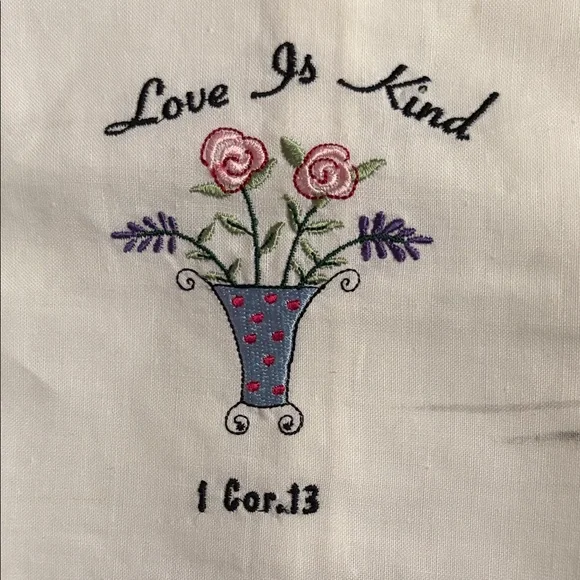 Inspirational Embroidered linen tea towels. - Picture 4 of 7